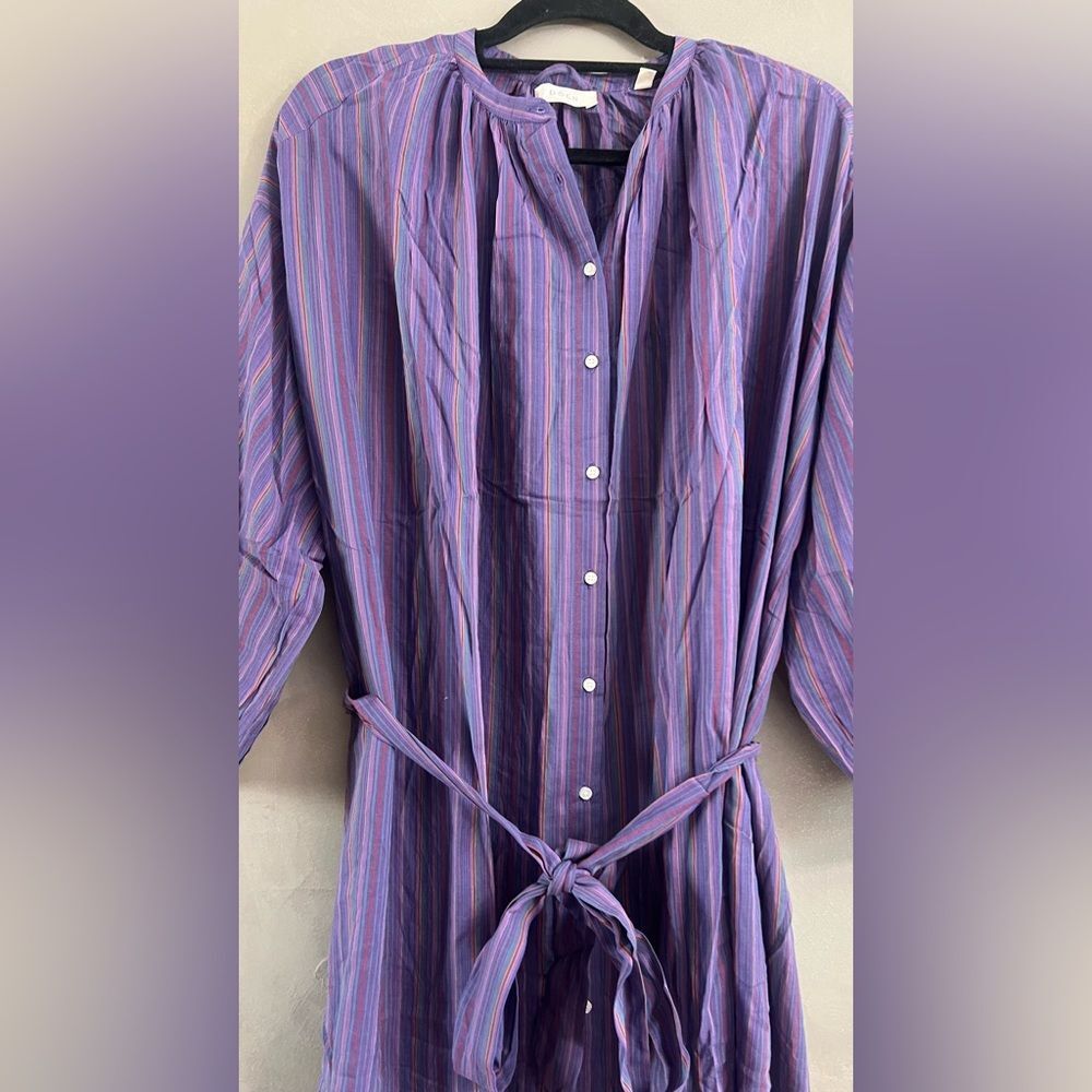 Doen Joan Dress Purple Isla Stripe - Picture 3 of 10